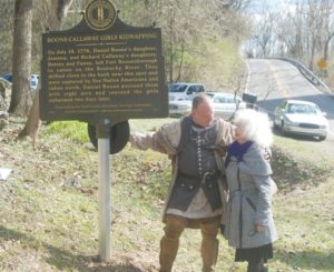 Historical marker dedicated for Daniel Boone rescue